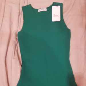 NWT - Zara Kelly Green knit dress